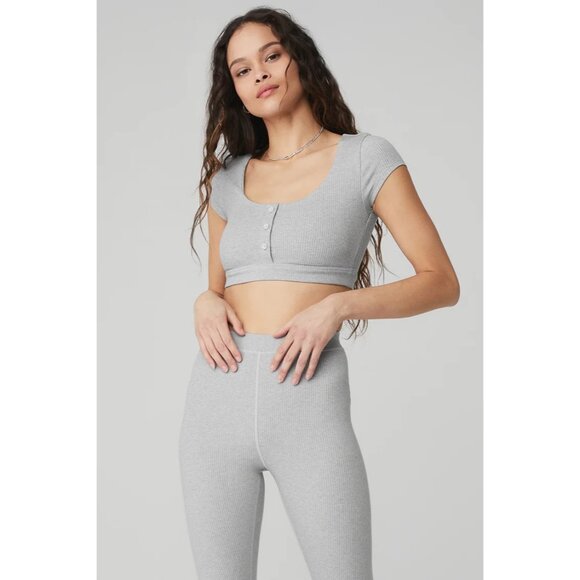 ALO Yoga Tops - Alo Yoga Blissful Henley Bra Top